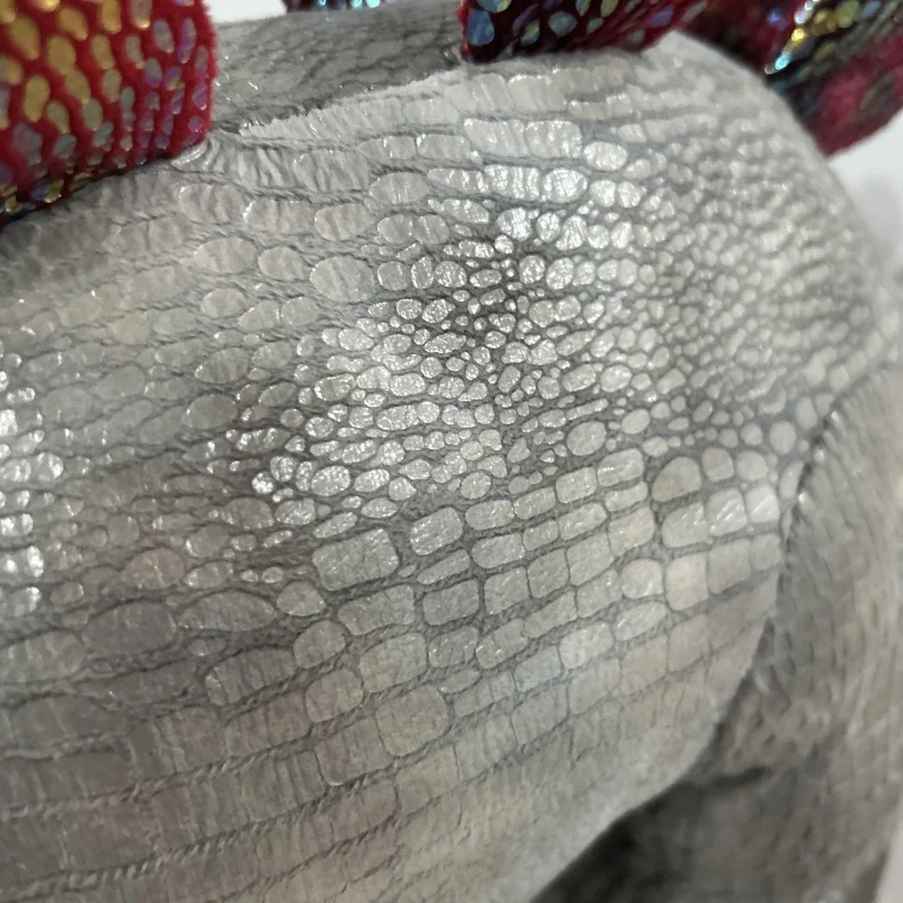New 12 Inch STEGOSAURUS Dinosaur Stuffed‎ Animal Plush Toy Eye Changing Gray